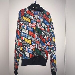 Adidas Originals Women Lightweight Graphic Track Jacket- Size S